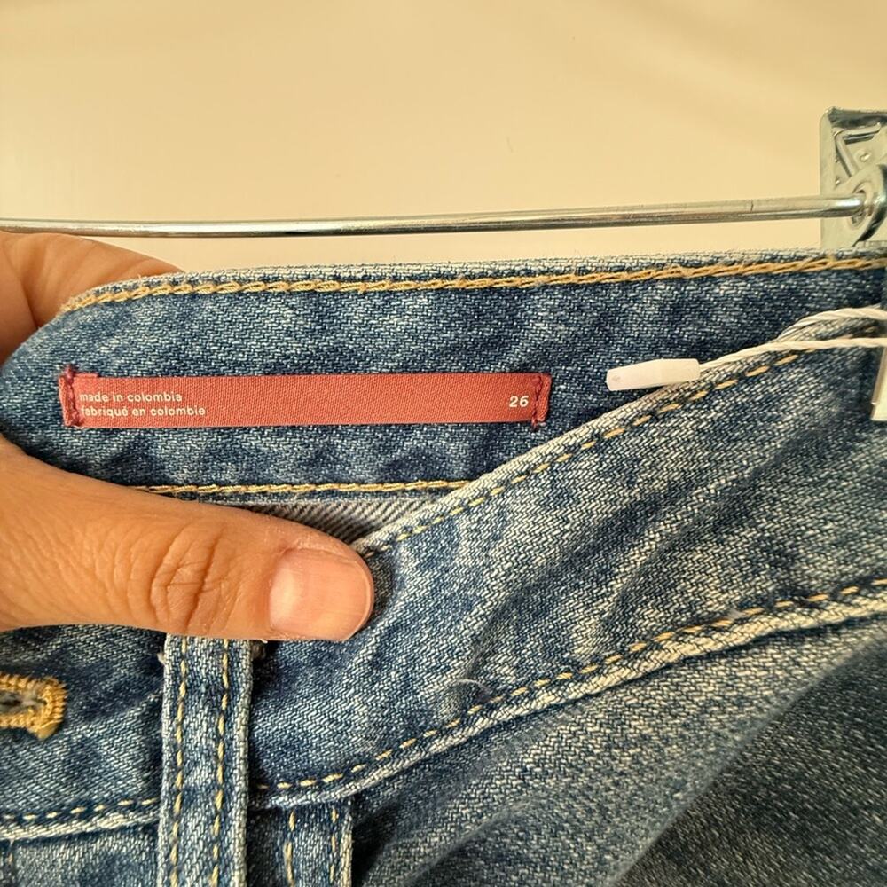 Anthropologie Joey High Rise Straight Jeans Sz 26 Blue Denim Baggy Jeans Pilcro - Picture 7 of 8